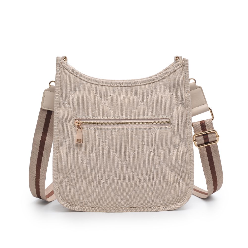 Woman wearing Oatmeal Urban Expressions Harlie Crossbody NA-840611102744 View 7 | Oatmeal