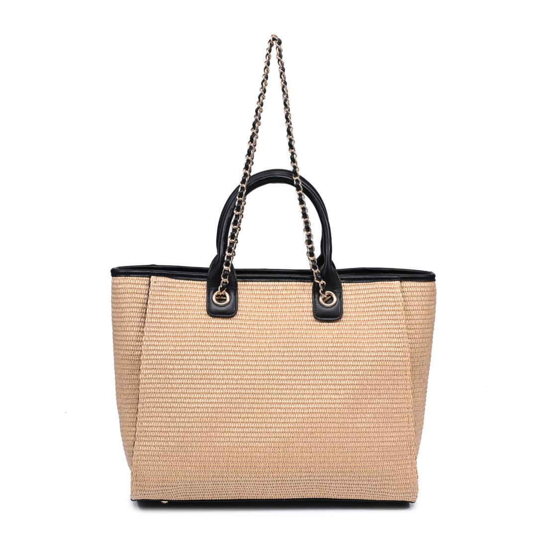Woman wearing Natural Black Urban Expressions Jaxon Tote 840504205026 View 7 | Natural Black