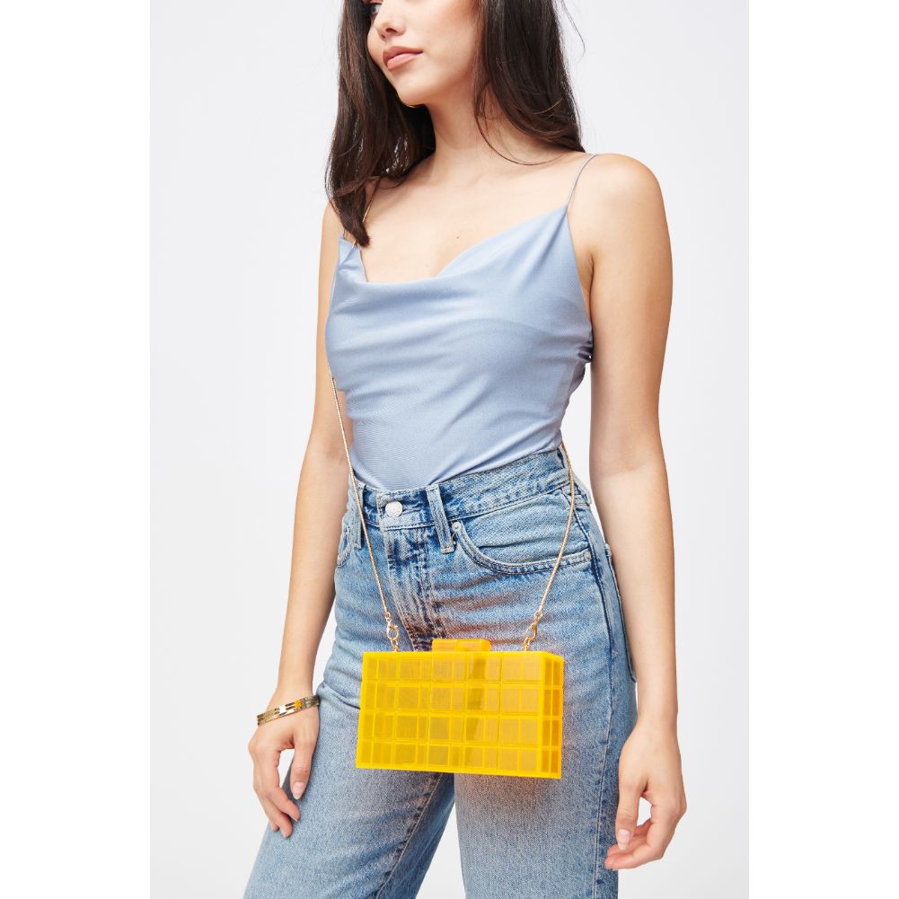 Woman wearing Mandarin Urban Expressions Nisha Evening Bag 840611184450 View 1 | Mandarin