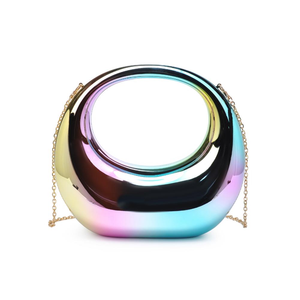 Woman wearing Metallic Multi Urban Expressions Bess Evening Bag 840611128720 View 5 | Metallic Multi