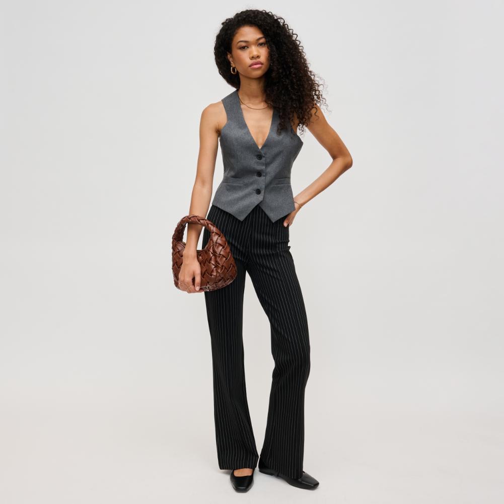 Woman wearing Chocolate Urban Expressions Noreen Clutch 840611193698 View 4 | Chocolate