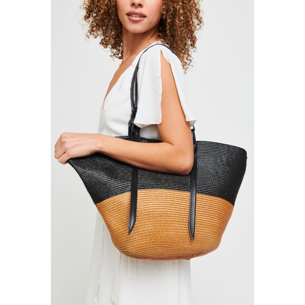Woman wearing Black Natural Urban Expressions Hawaii Tote 840611182012 View 4 | Black Natural