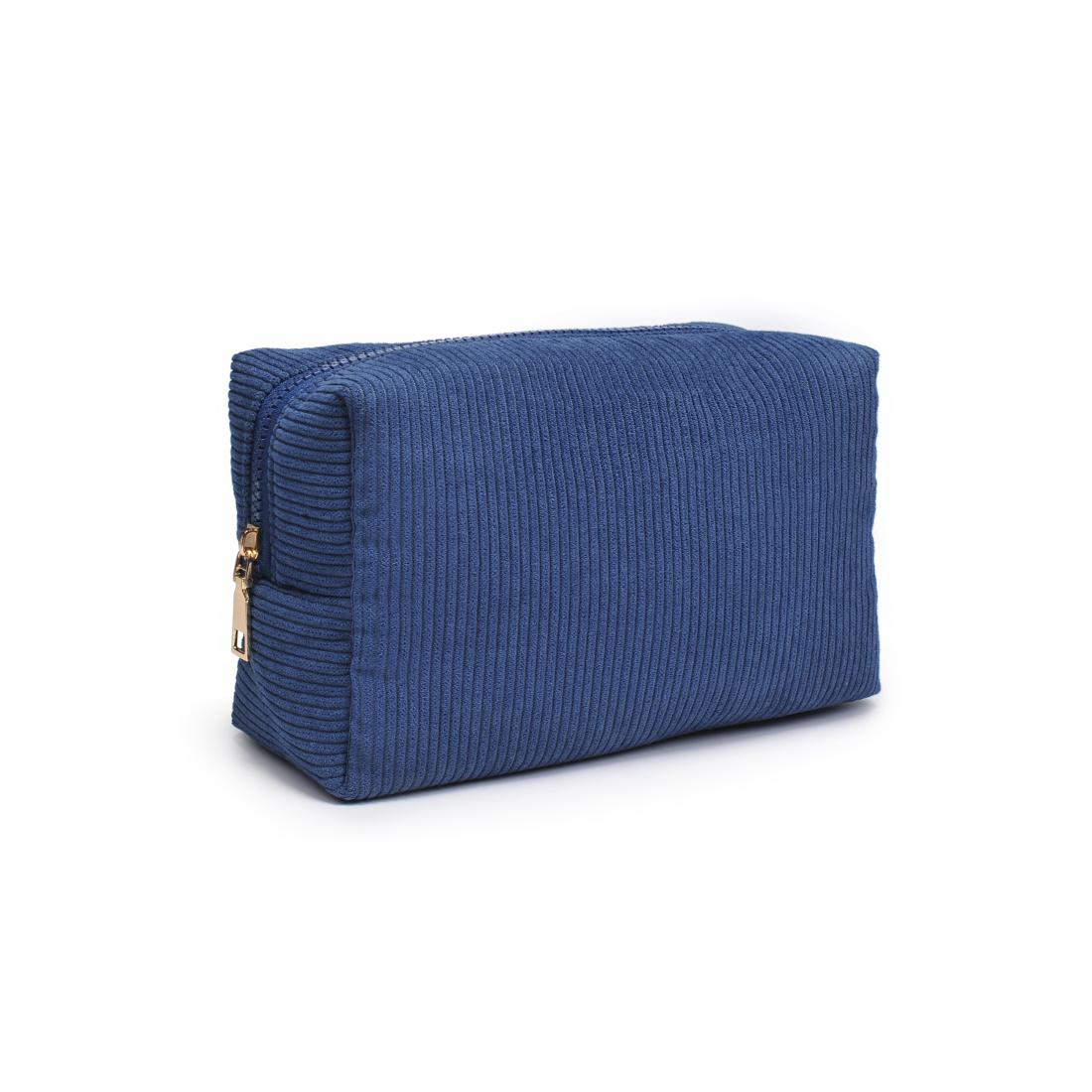 Urban Essentials Cordially Yours - Corduroy Cosmetic & Travel Organizer Pouch 840611197016 View 6 | Denim