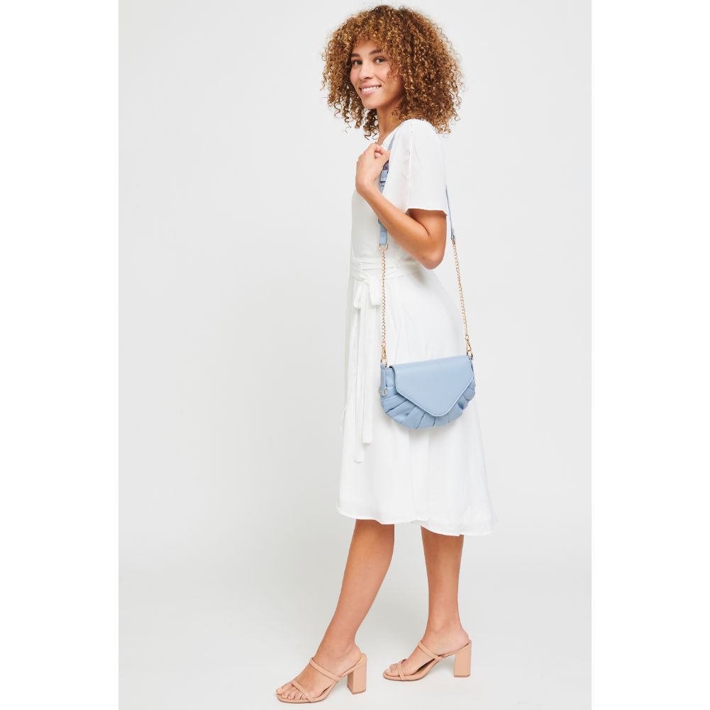 Woman wearing Sky Blue Urban Expressions Gemma Crossbody 840611179470 View 4 | Sky Blue