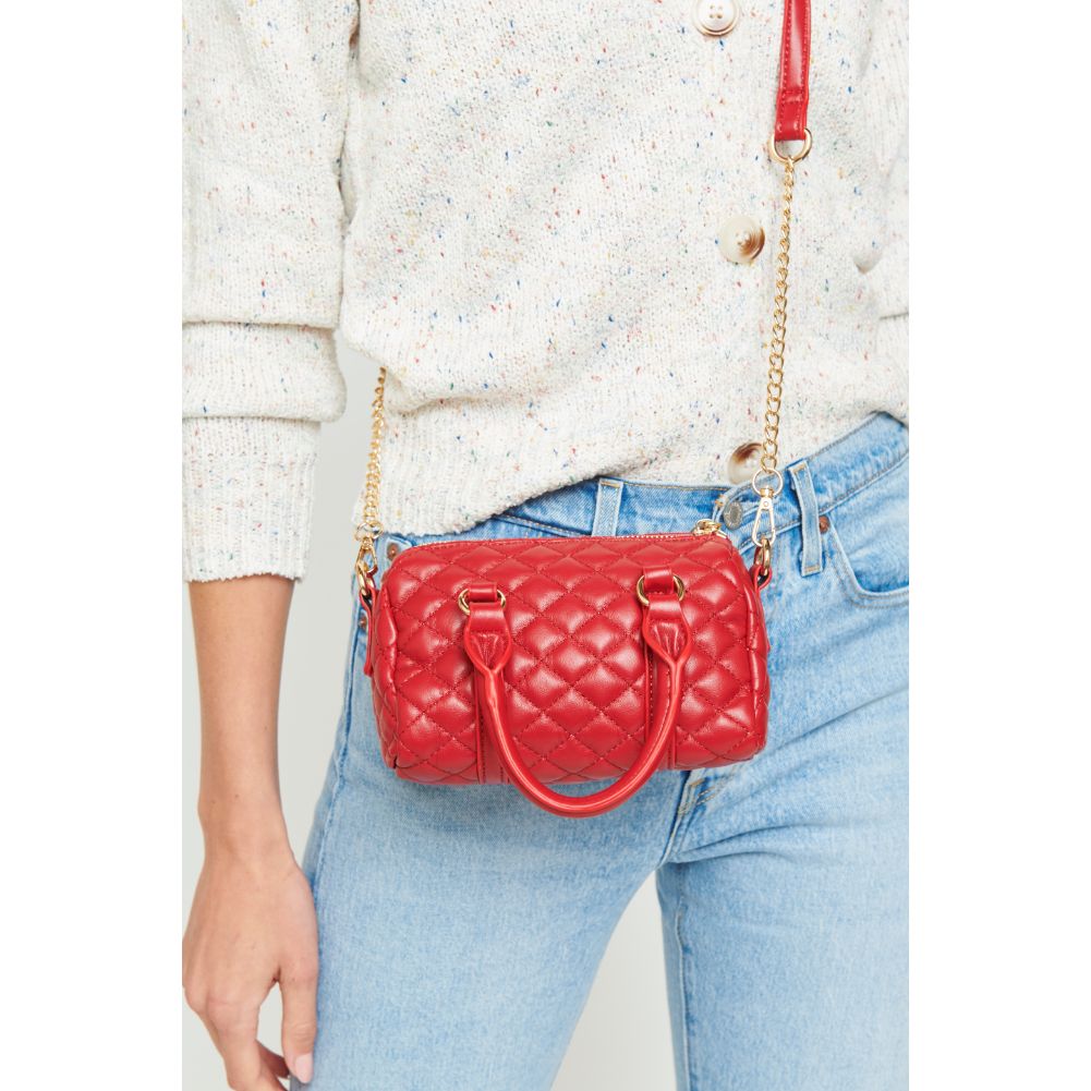Woman wearing Red Urban Expressions Tisha Crossbody 840611175304 View 2 | Red