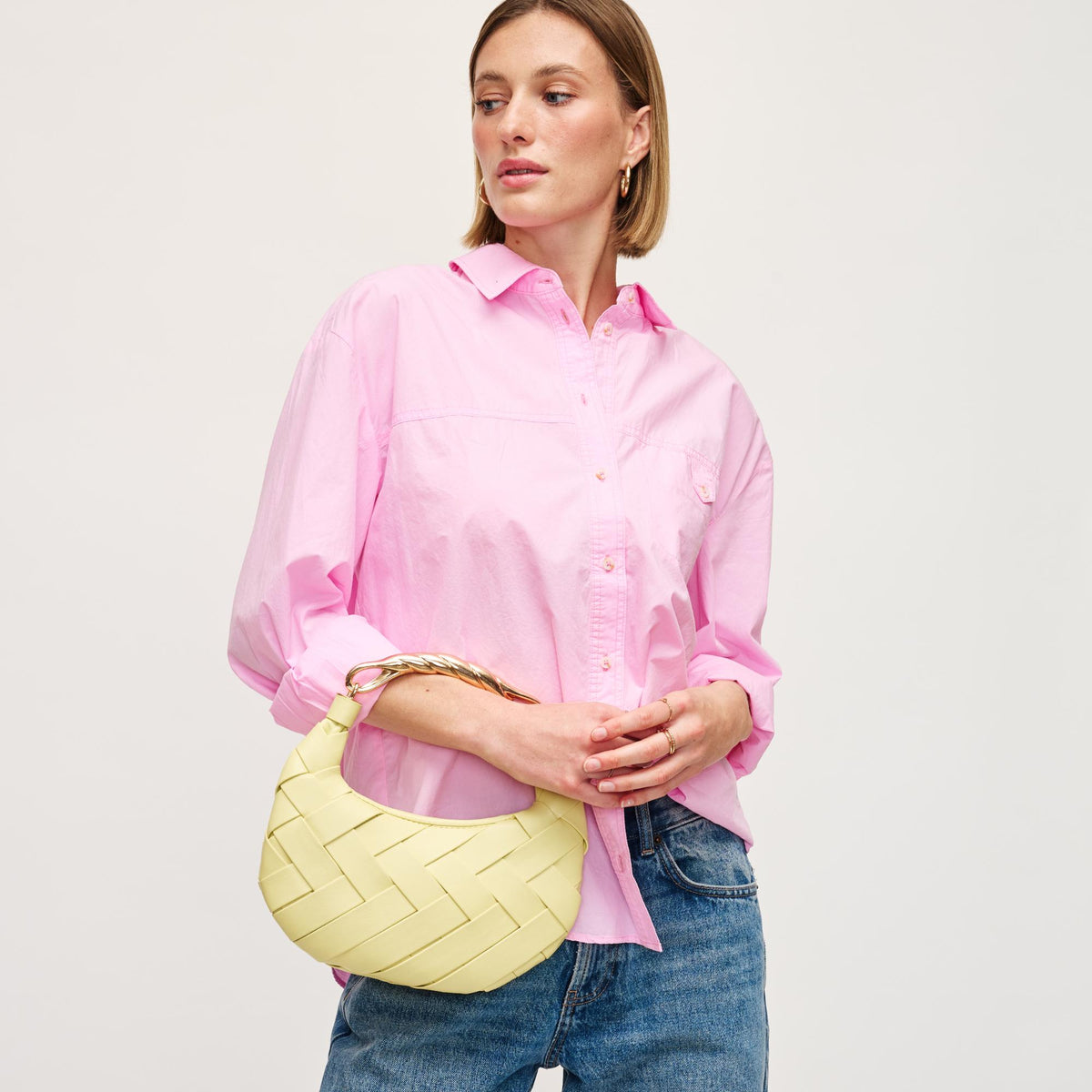 Woman wearing Butter Urban Expressions Pamela Crossbody 840611147486 View 2 | Butter