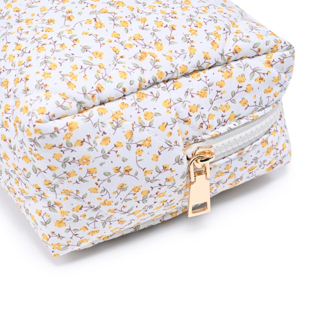 Urban Essentials Garden Glow Cosmetic & Travel Organizer Pouch 840504209895 View 8 | Buttercup Yellow Floral