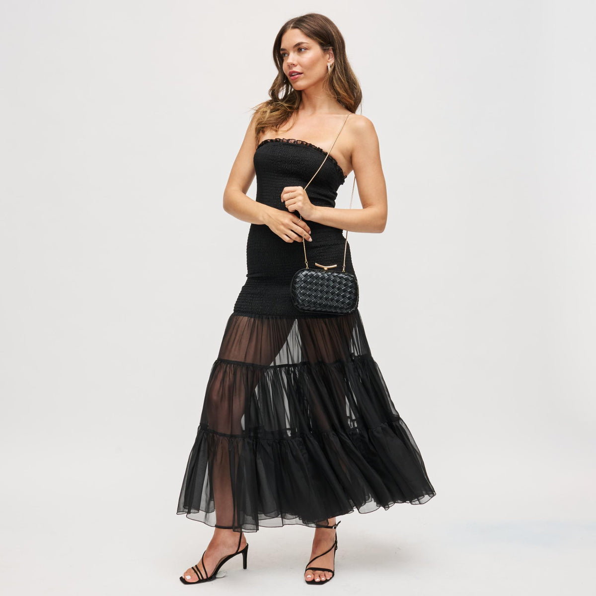 Woman wearing Black Urban Expressions Allison Evening Bag 840611199867 View 3 | Black