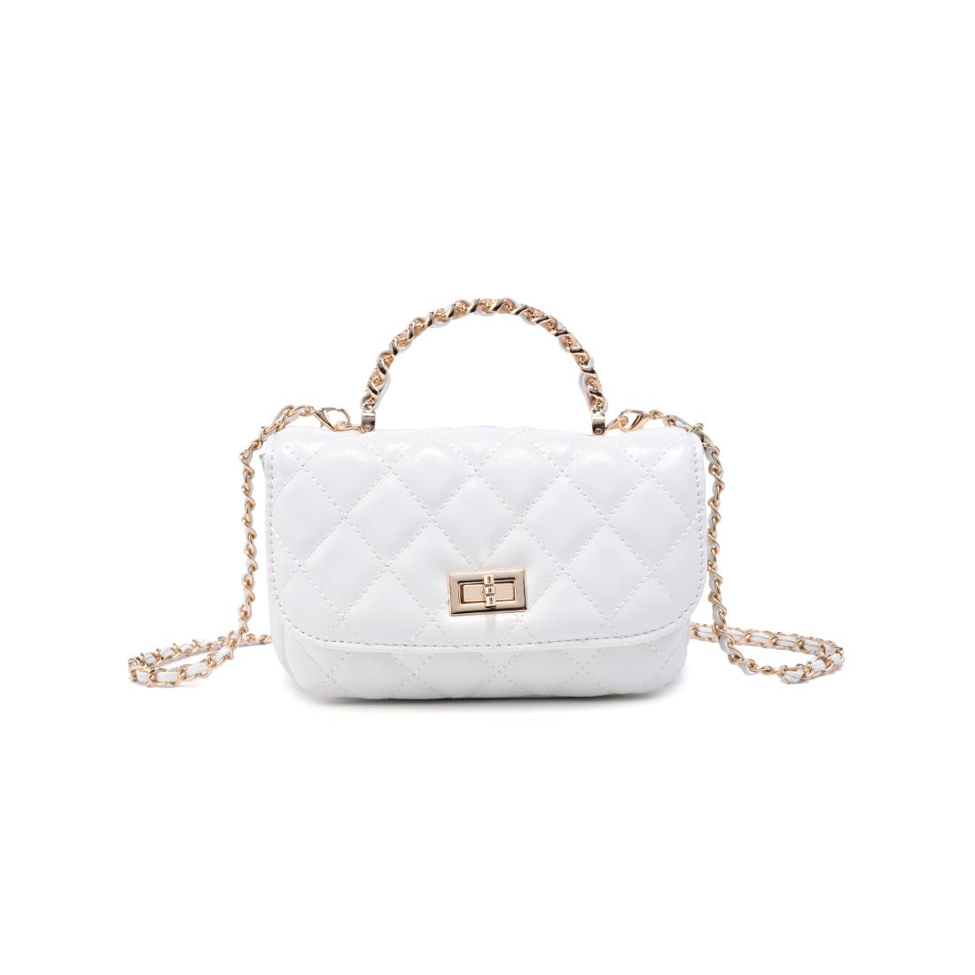Woman wearing White Urban Expressions Leo Crossbody 840504205057 View 5 | White