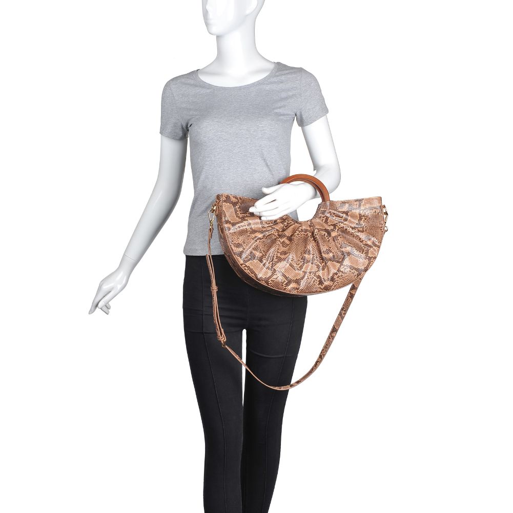 Product Image of Urban Expressions Moon Satchel 840611172686 View 5 | Tan