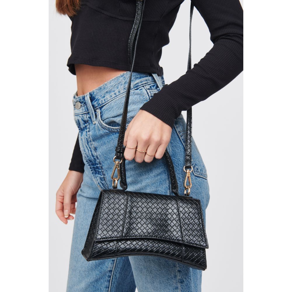 Woman wearing Black Urban Expressions Lucas - Woven Top Handle 818209018364 View 2 | Black