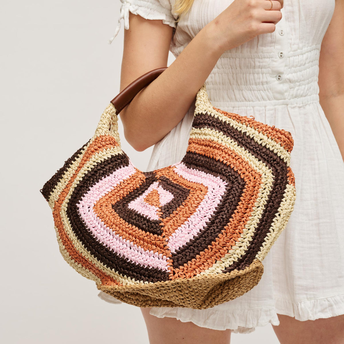 Woman wearing Multi Urban Expressions Jasper Tote 840504204654 View 2 | Multi