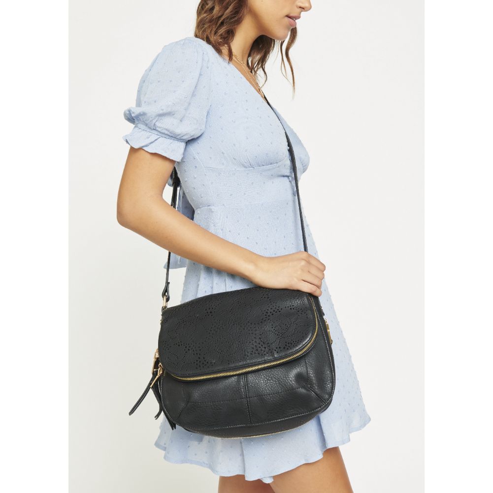 Woman wearing Black Urban Expressions Sunday Messenger 840611148124 View 1 | Black