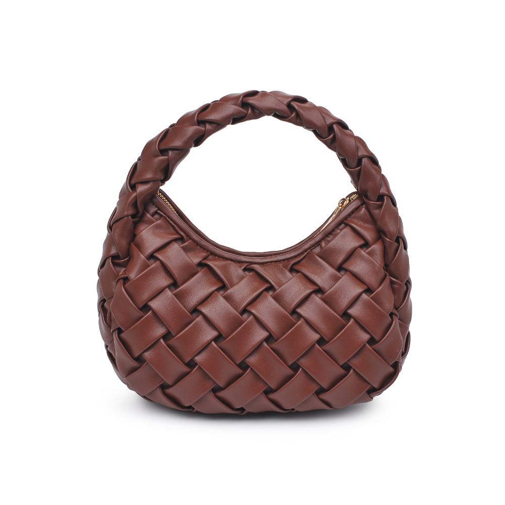Woman wearing Chocolate Urban Expressions Noreen Clutch 840611193698 View 7 | Chocolate
