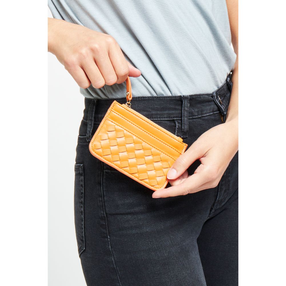 Woman wearing Apricot Urban Expressions Liv Wallet 840611180001 View 1 | Apricot