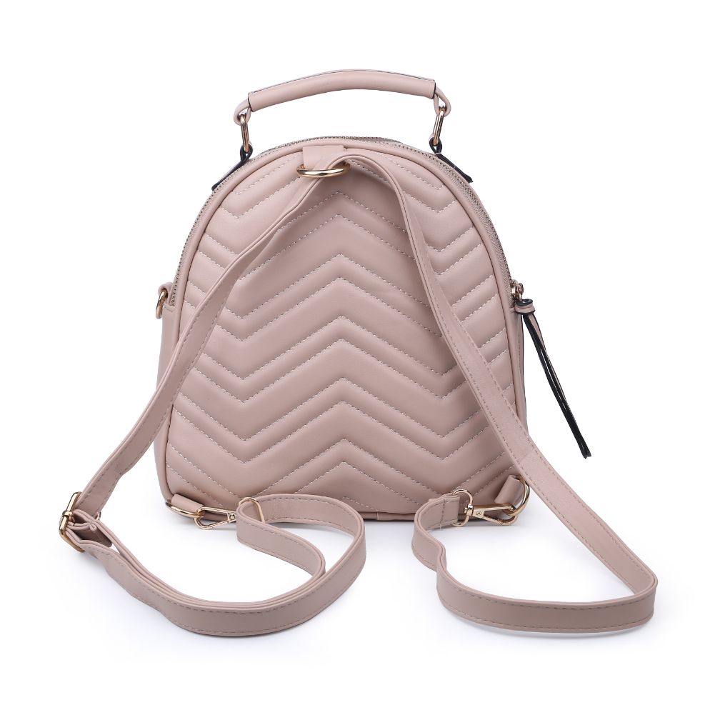 Product Image of Urban Expressions Constance V Stitch Double Zip Backpack 840611168603 View 3 | Nude