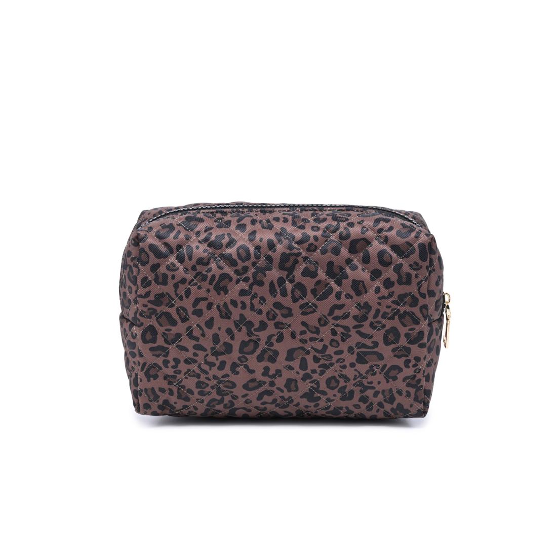 Urban Essentials Safari Chic Cosmetic & Travel Organizer Pouch 840504209819 View 7 | Chocolate Leopard