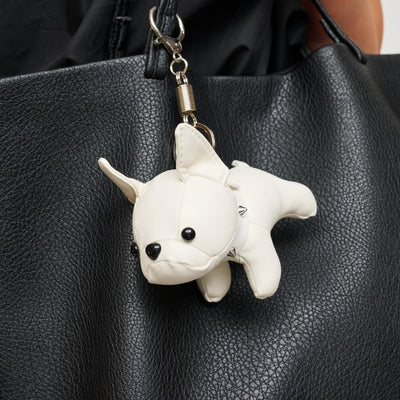 Woman wearing White Urban Expressions Laya Keychain Charm 840504201103 View 1 | White
