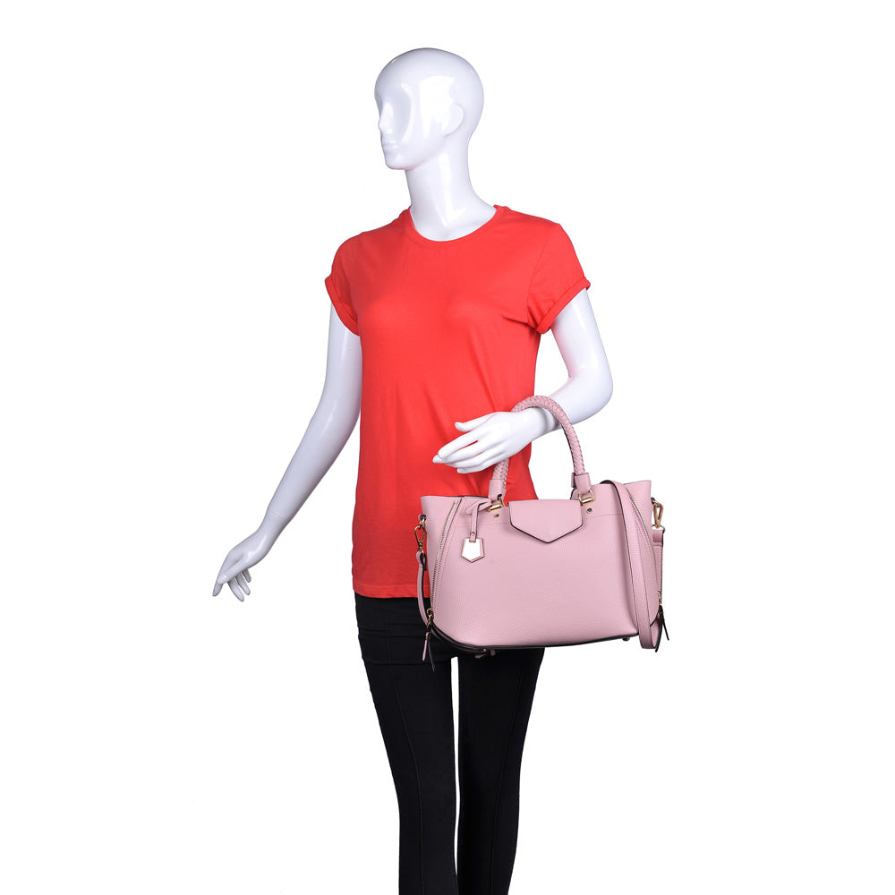 Product Image of Urban Expressions Phoenix Satchel NA-840611158536 View 5 | Blush