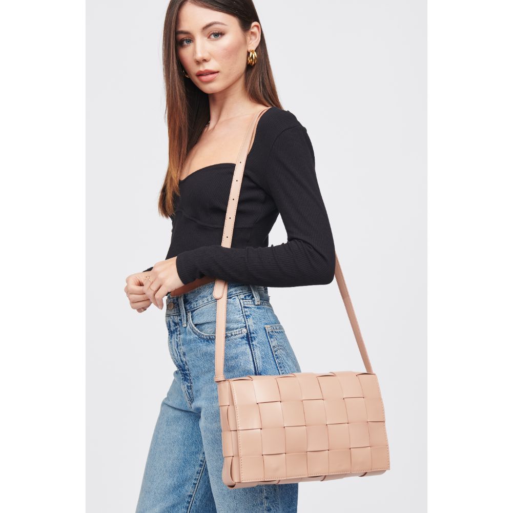 Woman wearing Natural Urban Expressions Olga - Woven Crossbody 818209019323 View 4 | Natural