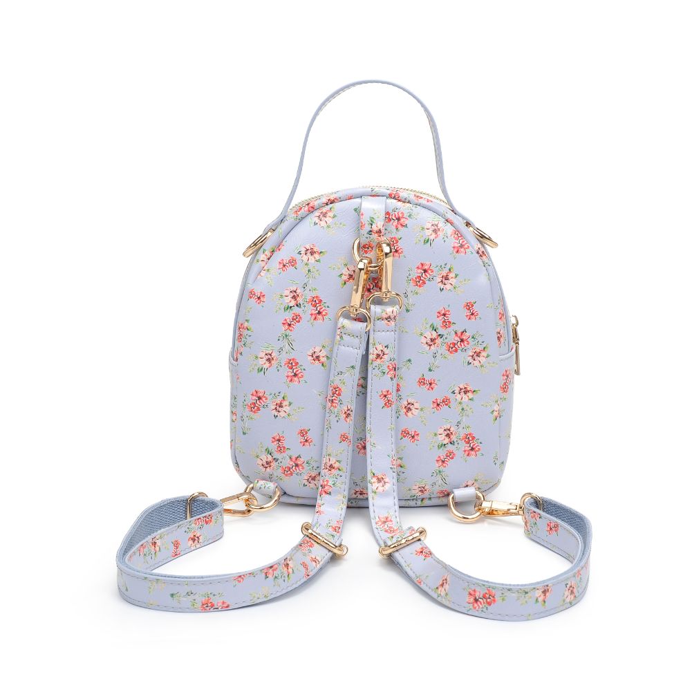 Product Image of Urban Expressions Nichole Floral Backpack 840611181213 View 7 | Powder Blue