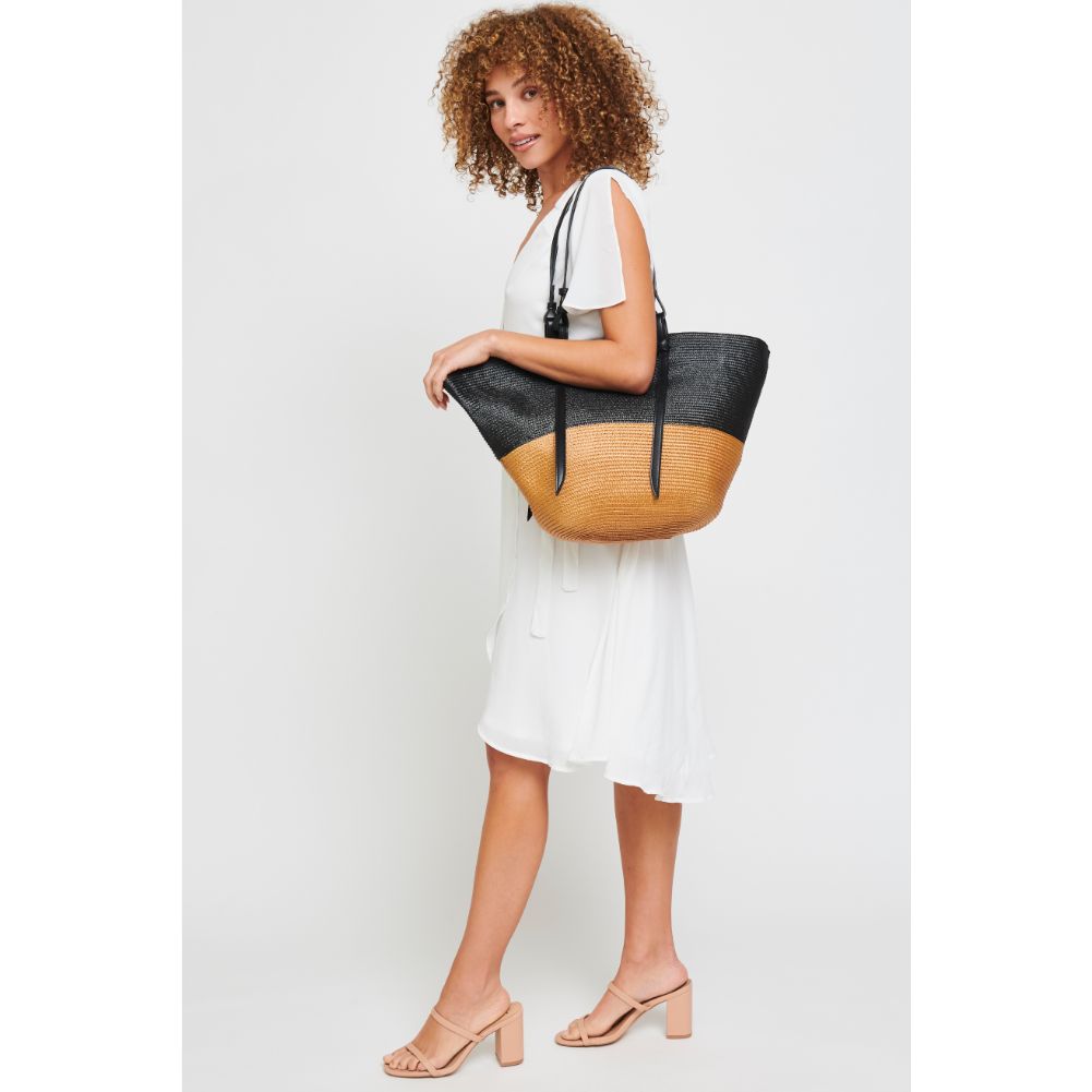 Woman wearing Black Natural Urban Expressions Hawaii Tote 840611182012 View 3 | Black Natural