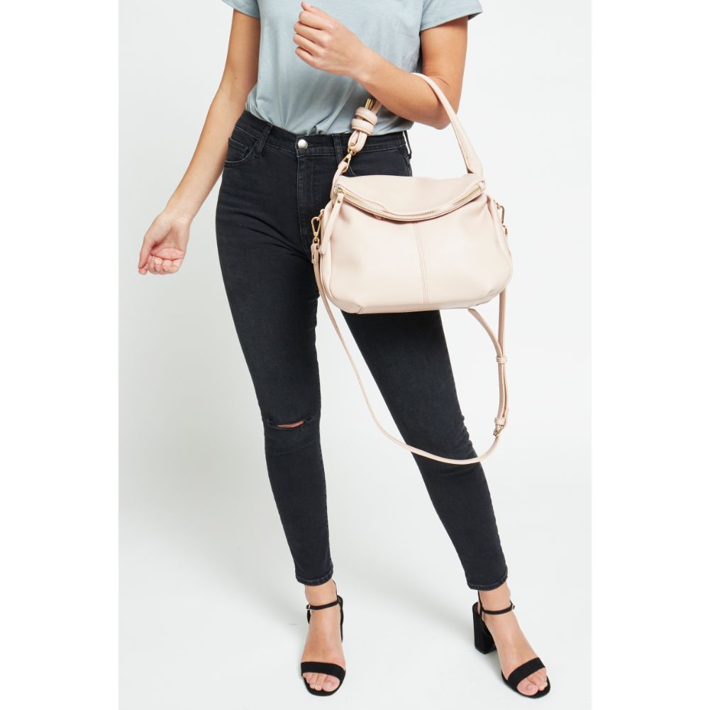 Woman wearing Natural Urban Expressions Layla Messenger 840611179050 View 1 | Natural
