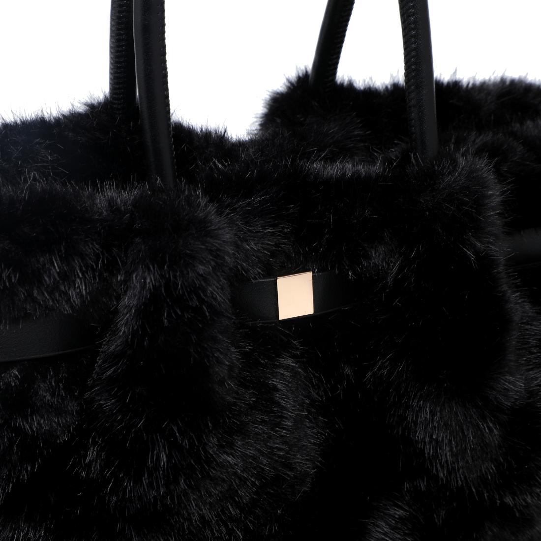 Urban Expressions Frostine - Faux Fur Crossbody 840504211089 View 8 | Black