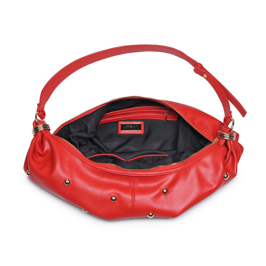 Woman wearing Red Urban Expressions Bianca Hobo 840611151155 View 9 | Red