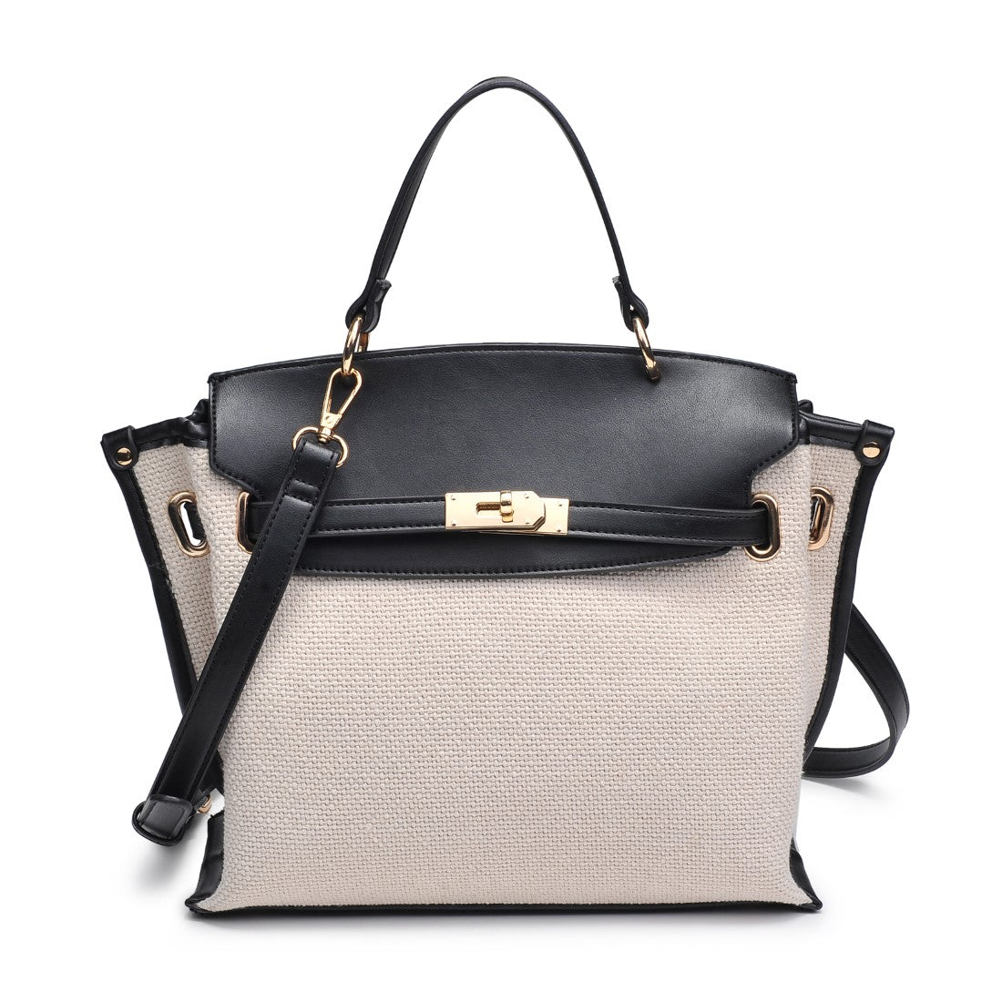 Product Image of Urban Expressions Yoana Satchel 840611152794 View 5 | Ivory Black