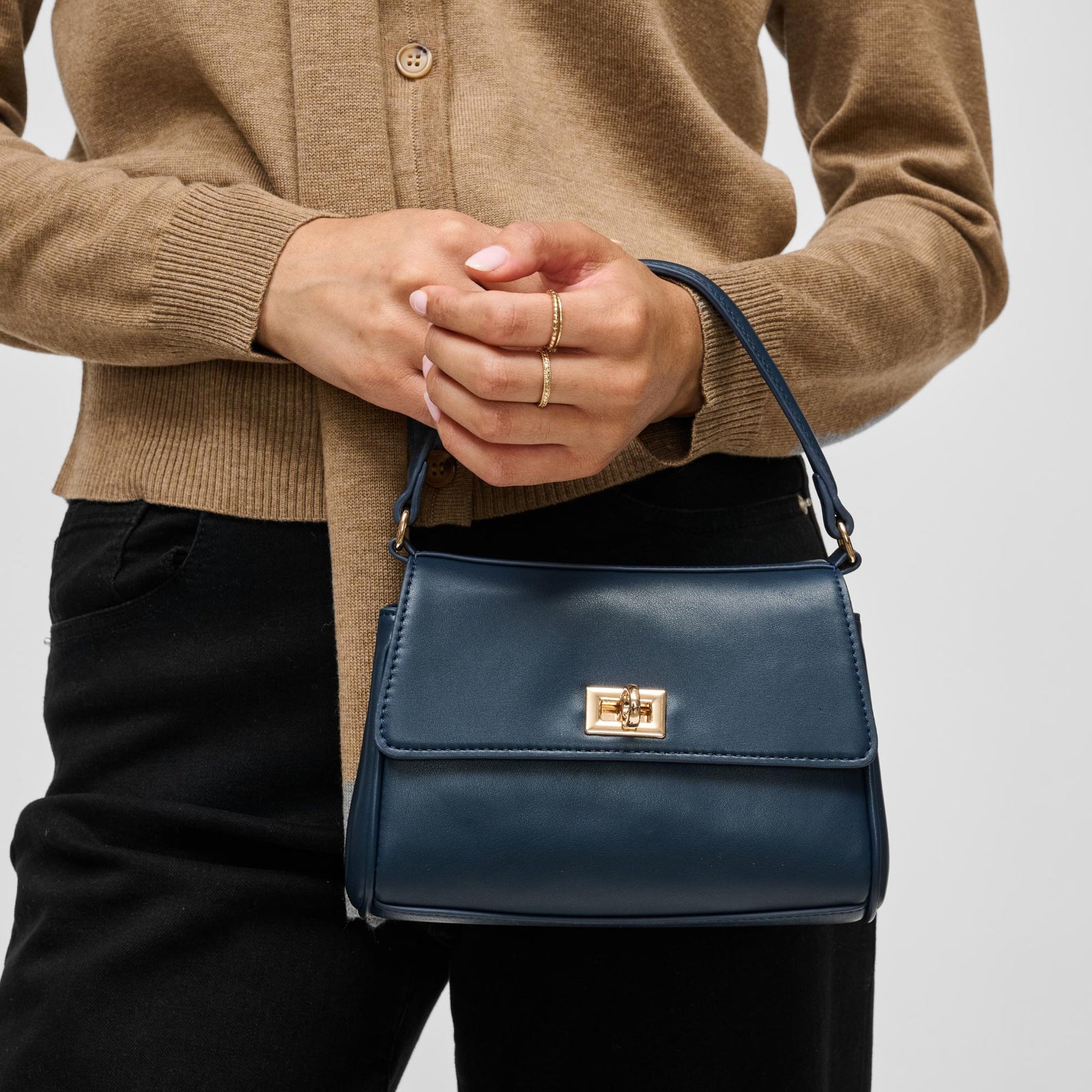 Woman wearing Black Urban Expressions Estee Crossbody 840504214790 View 1 | Black