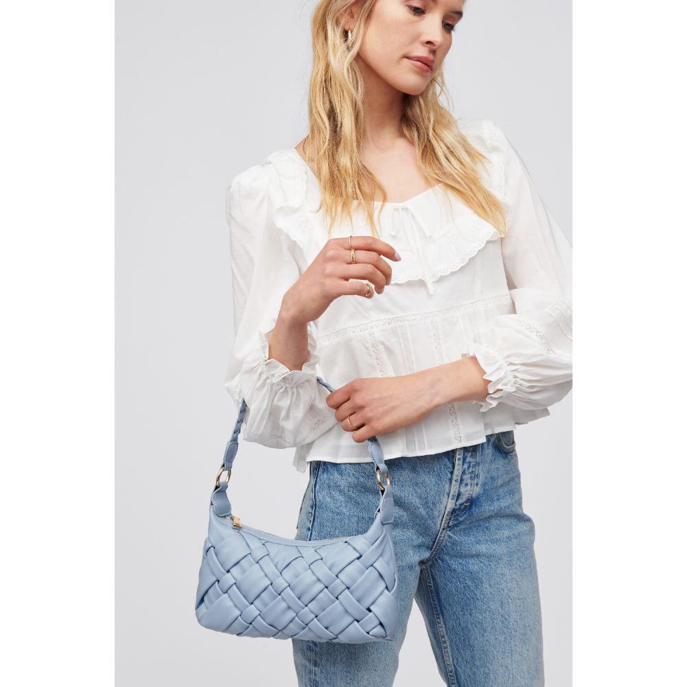 Woman wearing Ocean Urban Expressions Paulette Baguette 818209016469 View 2 | Ocean