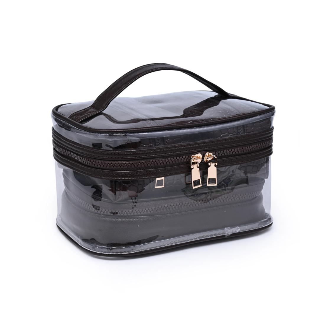 Urban Essentials Croc Chic - 4 Piece Train Case Set 840504215704 View 6 | Chocolate