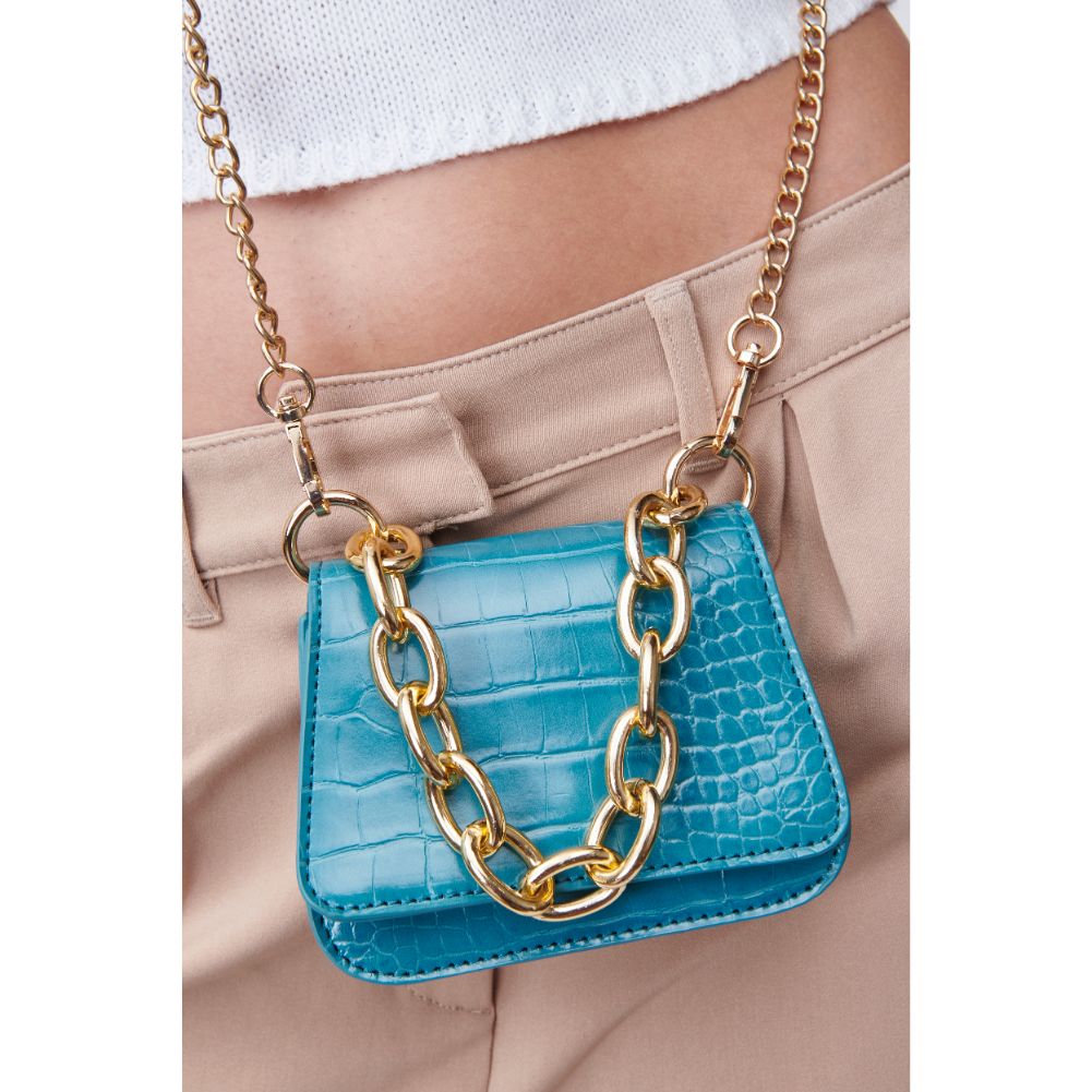 Woman wearing Denim Urban Expressions Alesha Mini Bag 818209011167 View 1 | Denim