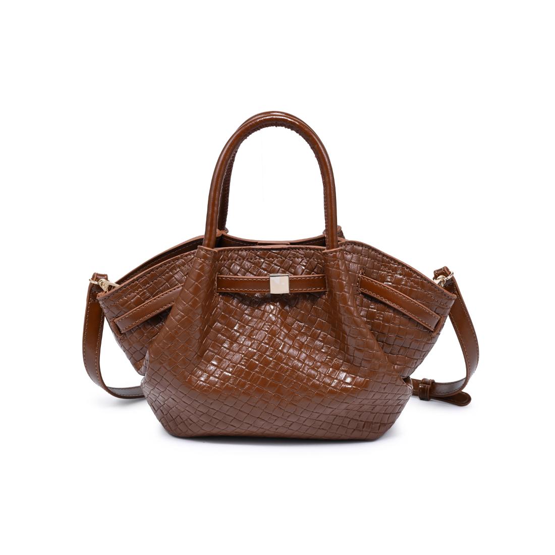 Urban Expressions Selena - Embossed Woven Crossbody 840504212154 View 5 | Cognac