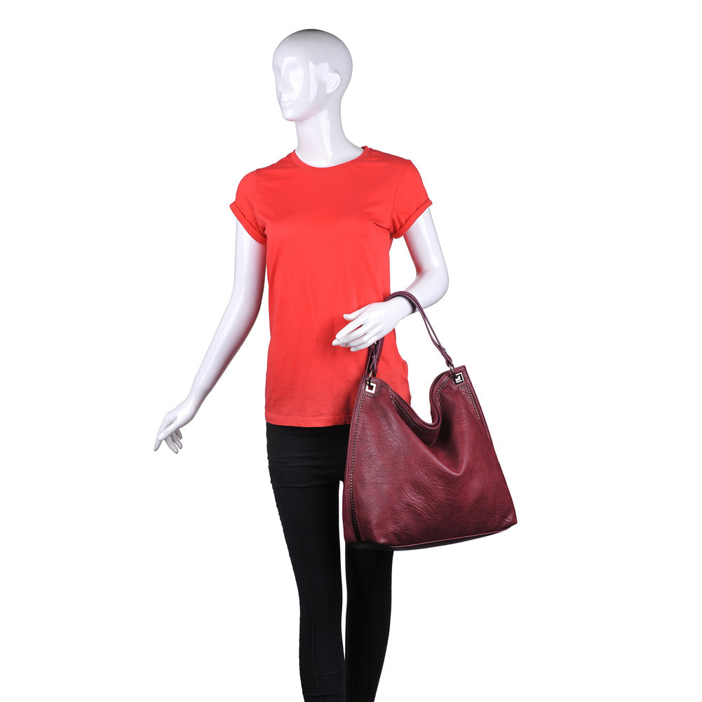 Product Image of Urban Expressions Kenya Hobo NA-840611153647 View 5 | Burgundy