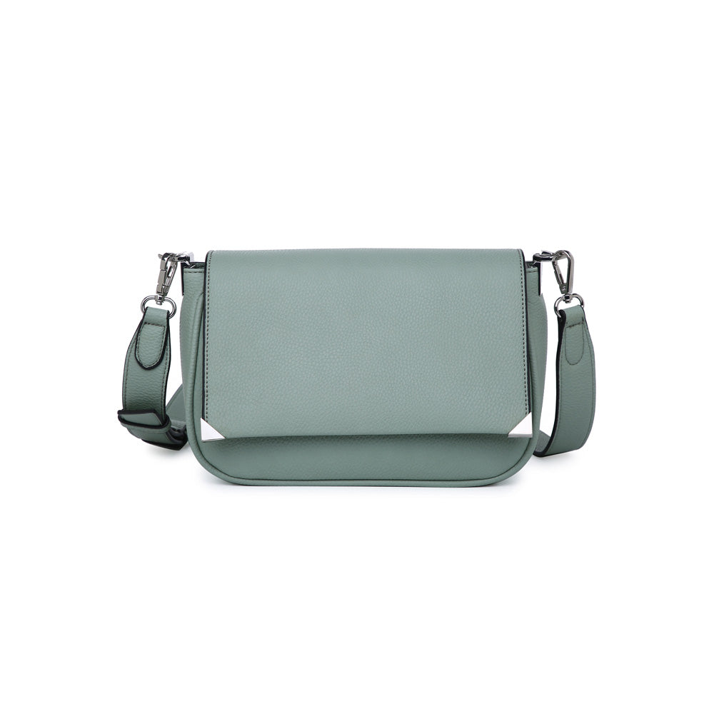 Woman wearing Mint Urban Expressions Langston Crossbody NA-840611161208 View 5 | Mint