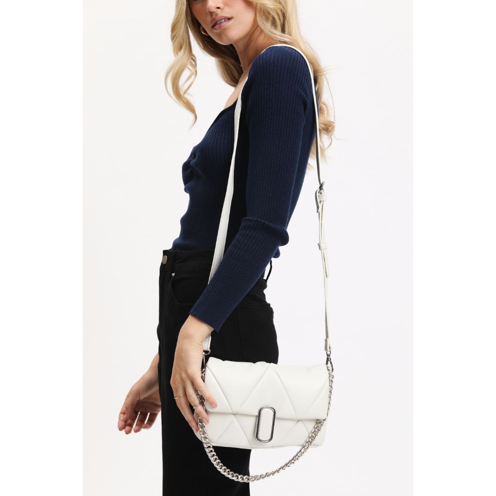 Woman wearing Ivory Urban Expressions Anderson Crossbody 840611113801 View 1 | Ivory