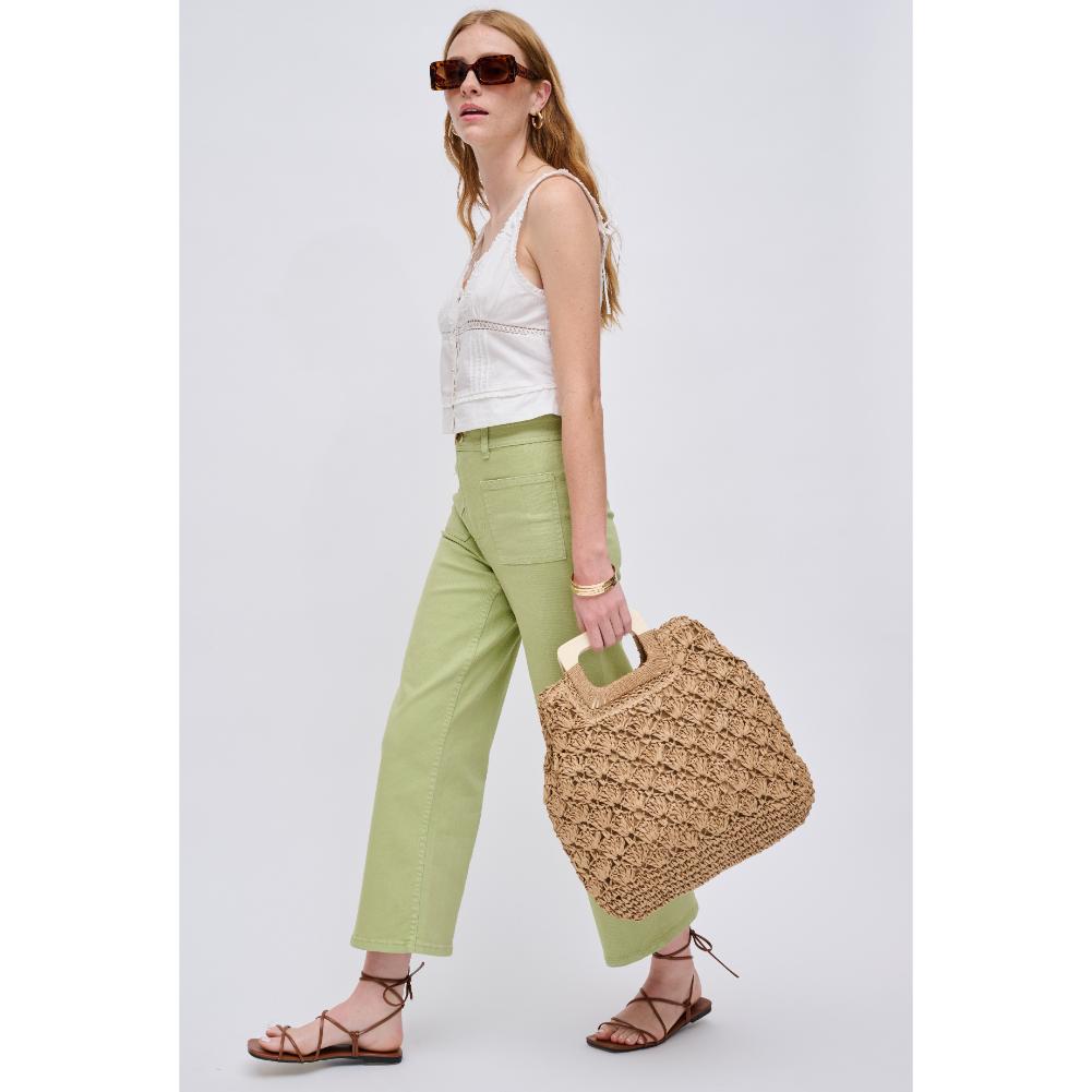 Woman wearing Natural Urban Expressions Evaeda Tote 840611122841 View 3 | Natural