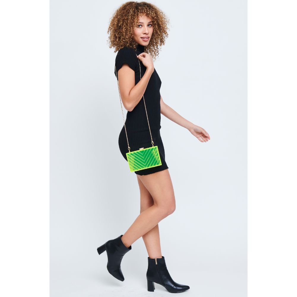 Woman wearing Yellow Urban Expressions Iggy Evening Bag 840611177520 View 4 | Yellow