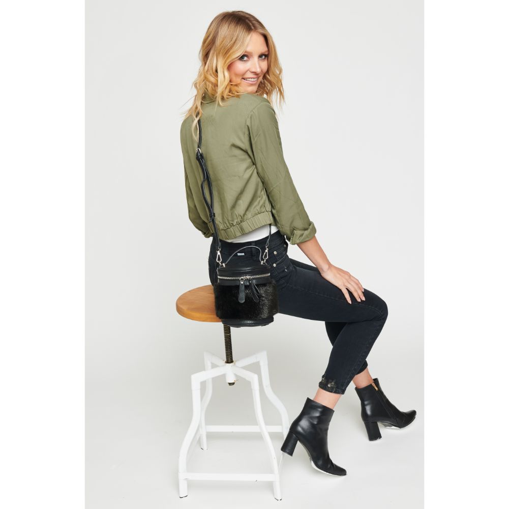 Woman wearing Black Urban Expressions Fonda Crossbody NA-840611153975 View 3 | Black