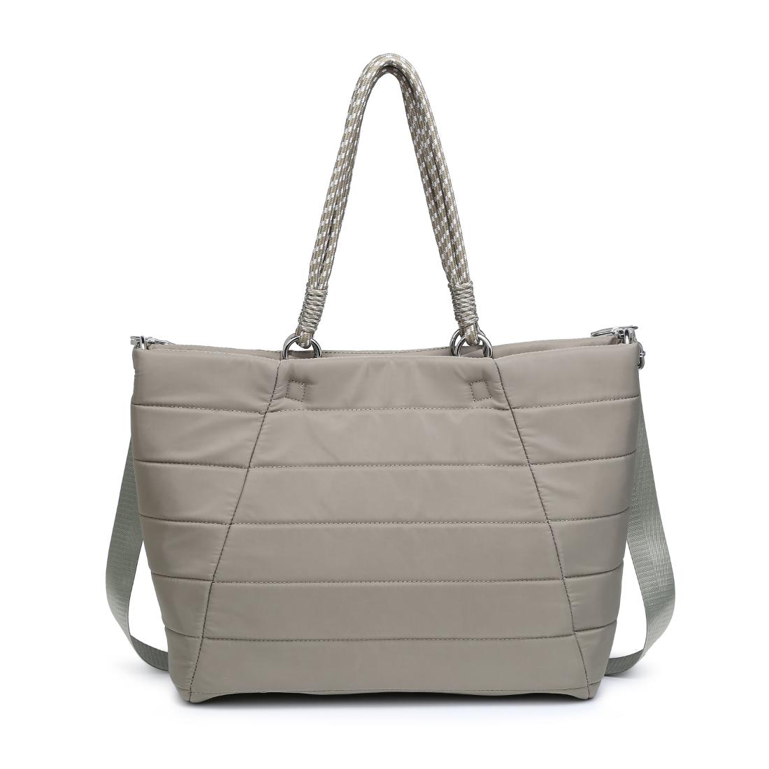 Woman wearing Sage Urban Expressions Lyla Tote 840504206139 View 7 | Sage