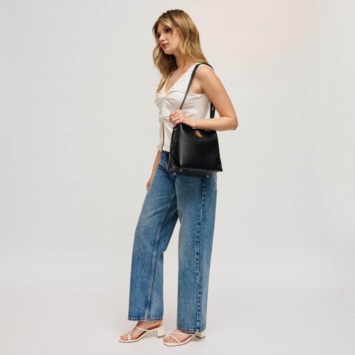 Woman wearing Black Urban Expressions Mina Crossbody 840504202063 View 4 | Black
