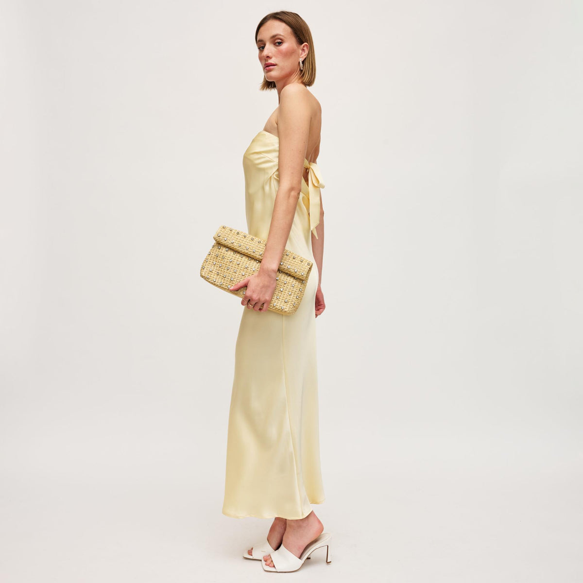 Woman wearing Natural Urban Expressions Leila Clutch 840611160447 View 3 | Natural
