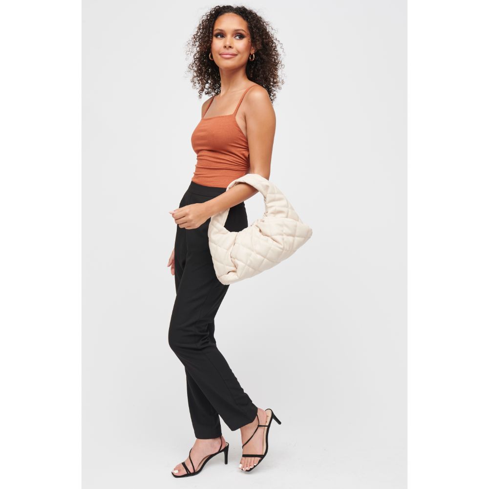 Woman wearing Ivory Urban Expressions Renee Hobo 840611182517 View 3 | Ivory