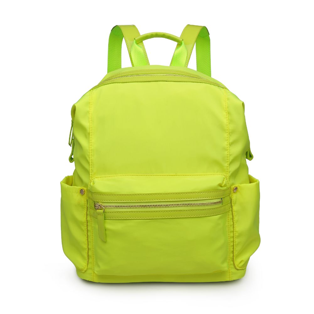 Woman wearing Neon Yellow Urban Expressions Zenon Backpack 840611167125 View 5 | Neon Yellow