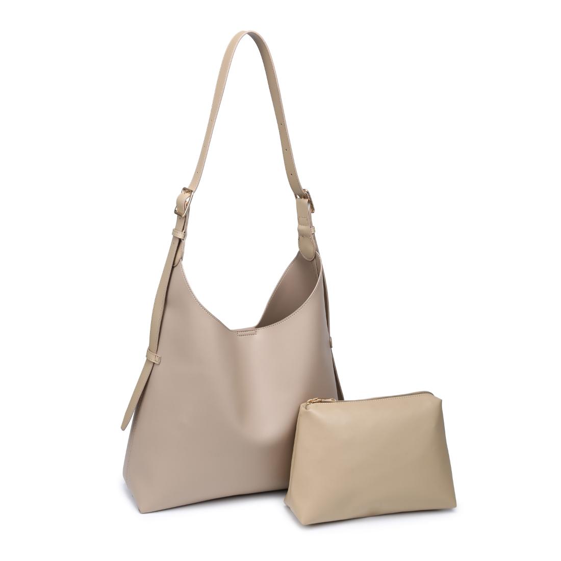 Woman wearing Almond Urban Expressions Maria Hobo 840504206276 View 6 | Almond
