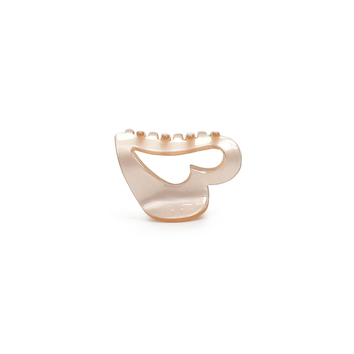Product Image of Urban Expressions Heart Design Small Claw Hair Claw 818209013376 View 3 | Ivory