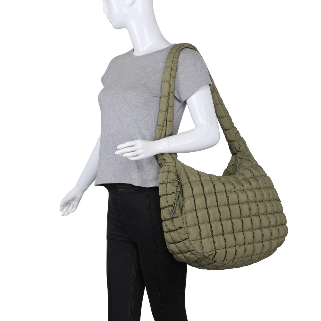 Product Image of Urban Expressions Tamsin - Quilted Puffer Hobo 840504200502 View 5 | Olive