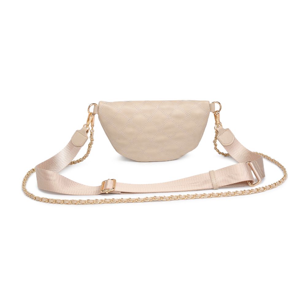 Woman wearing Natural Urban Expressions Lachlan - Quilted Belt Bag 840611113016 View 7 | Natural